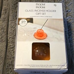 Glass insense holder gift set.